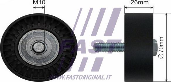 Fast FT44530 - Ролик, поликлиновый ремень autosila-amz.com