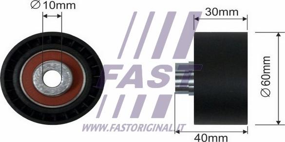 Fast FT44086 - Направляющий ролик, зубчатый ремень ГРМ autosila-amz.com