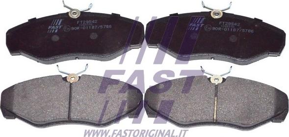 Fast FT29542 - Тормозные колодки, дисковые, комплект autosila-amz.com