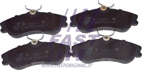 Fast FT29516 - Тормозные колодки, дисковые, комплект autosila-amz.com