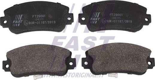 Fast FT29001 - Тормозные колодки, дисковые, комплект autosila-amz.com