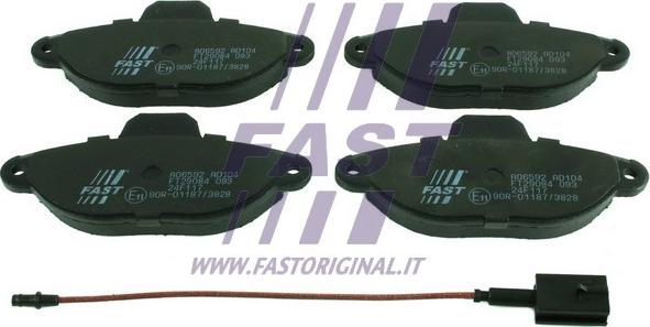 Fast FT29084 - Тормозные колодки, дисковые, комплект autosila-amz.com