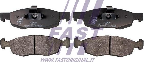 Fast FT29102 - Тормозные колодки, дисковые, комплект autosila-amz.com