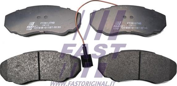 Fast FT29107HD - Тормозные колодки, дисковые, комплект autosila-amz.com