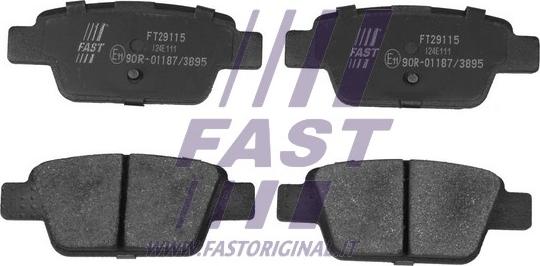 Fast FT29115 - Тормозные колодки, дисковые, комплект autosila-amz.com