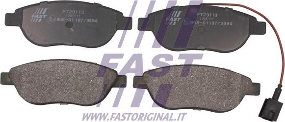 Fast FT29113 - Тормозные колодки, дисковые, комплект autosila-amz.com