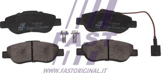 Fast FT29123 - Тормозные колодки, дисковые, комплект autosila-amz.com