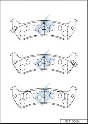 Roadhouse D6257502A - Тормозные колодки, дисковые, комплект autosila-amz.com