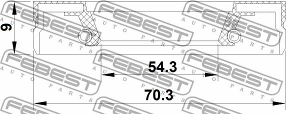 Febest 95FEY-56700909X - Уплотнительное кольцо вала, первичный вал ступенчатой КП autosila-amz.com