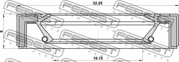 Febest 95GAY-21320505R - Прокладка, масляный насос autosila-amz.com