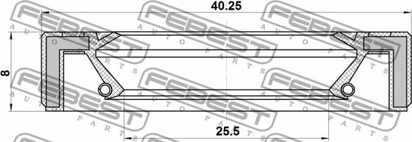 Febest 95GAY-27400808L - сальник масляного насоса\ Honda Accord 1.8/2.0/2.2 F18/F20/F22 91> autosila-amz.com