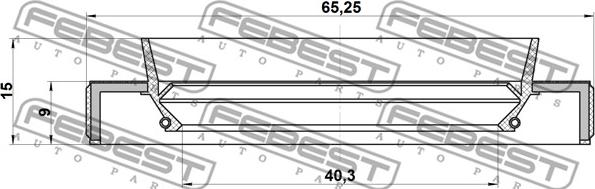 Febest 95HBY-42650915C - 90311-42033 95HBY-42650915C САЛЬНИК ПРИВОДА (42X60X9X15) FEBEST autosila-amz.com