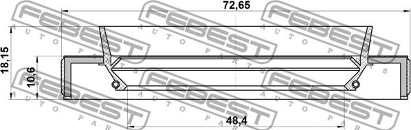 Febest 95HBY-50731118L - Уплотнительное кольцо вала, приводной вал autosila-amz.com