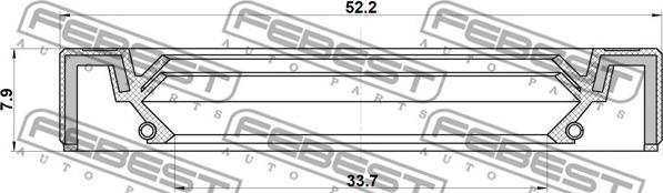 Febest 95IBS-35520808C - Сальник привода 35x52x8 SUZUKI SX4 06-13 95IBS-35520808C autosila-amz.com