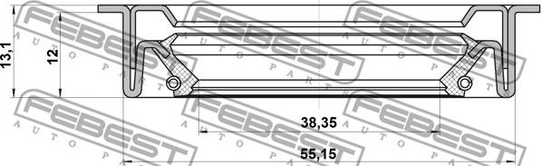 Febest 95LDS-40551213C - Сальник привода FORD FOCUS II/III 95LDS-40551213C autosila-amz.com