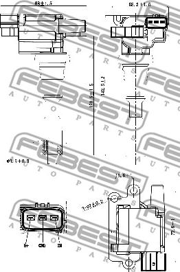 Febest 04640-004 - КАТУШКА ЗАЖИГАНИЯ MITSUBISHI LANCER,LANCER CEDIA CS,CT# 2000.03-2009.08 [JPN] autosila-amz.com