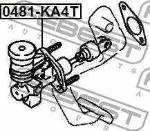 Febest 0481-KA4T - цилиндр сцепления главный!\ Mitsubishi Pajero 15> autosila-amz.com