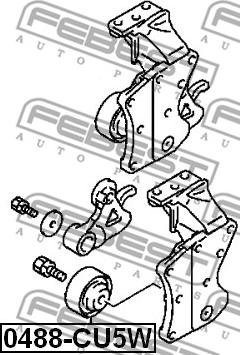 Febest 0488-CU5W - ролик обводной ремня ГРМ!\ Mitsubishi Grandis 2.4 04> autosila-amz.com