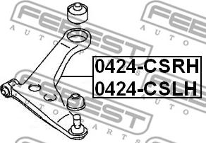 Febest 0424-CSLH - рычаг передний нижний левый!\ Mitsubishi Lancer CS1.6-2.0i 03> autosila-amz.com