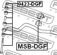 Febest 0423-DGF - ТЯГА СТАБИЛИЗАТОРА ПЕРЕДНЯЯ (MITSUBISHI CARISMA DA 1995-2003) FEBEST autosila-amz.com