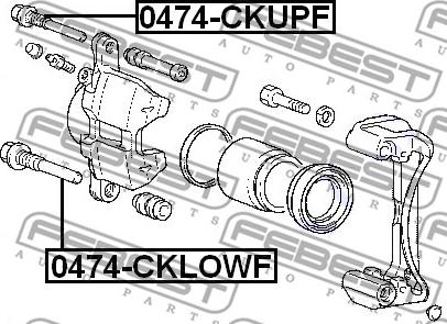 Febest 0474-CKUPF - Направляющий болт, корпус скобы тормоза autosila-amz.com