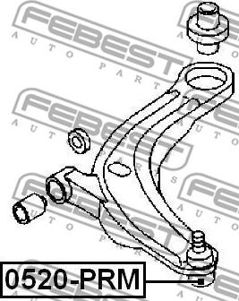 Febest 0520-PRM - ОПОРА ШАРОВАЯ ПЕРЕДНЕГО НИЖНЕГО РЫЧАГА autosila-amz.com