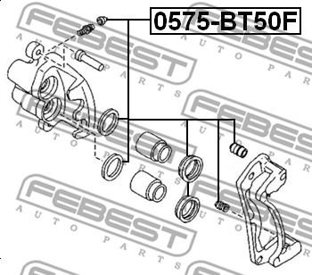 Febest 0575-BT50F - Ремкомплект суппорта тормозного переднего autosila-amz.com