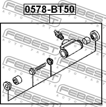 Febest 0578-BT50 - цилиндр тормозной задний!\ Ford Ranger II 06-11/III 2.5-3.0D 11> autosila-amz.com