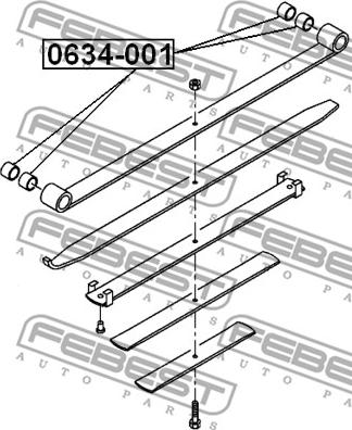 Febest 0634-001 - ВТУЛКА САЙЛЕНБЛОКА РЕССОРЫ (ISUZU ELF) FEBEST autosila-amz.com