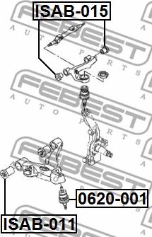 Febest 0620-001 - Шаровая опора, несущий / направляющий шарнир autosila-amz.com