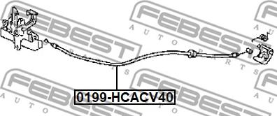 Febest 0199-HCASV40 - Трос привода открывания замка капота TOYOTA Camry 2006-> FEBEST 0199-HCASV40 autosila-amz.com