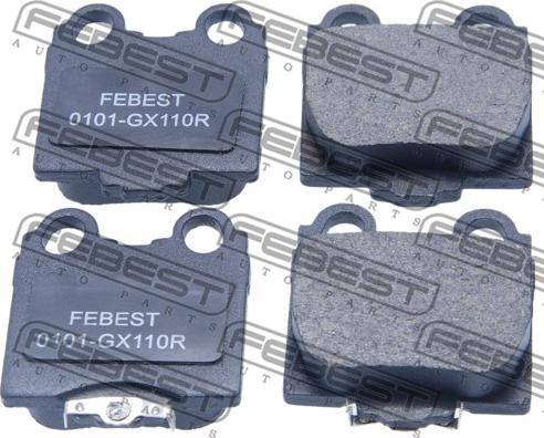 Febest 0101-GX110R - Тормозные колодки, дисковые, комплект autosila-amz.com