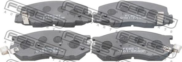 Febest 0101-SR40F - 04465-28380 0101-SR40F КОЛОДКИ ТОРМОЗНЫЕ ПЕРЕДНИЕ FEBEST autosila-amz.com