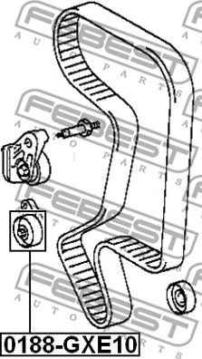 Febest 0188-GXE10 - ролик обводной ремня ГРМ!\ Toyota Camry/Carina 1.8-2.2 82> autosila-amz.com