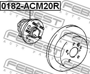 Febest 0182-ACM20R - Ступица колеса зад прав/лев autosila-amz.com