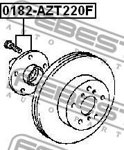 Febest 0182-AZT220F - СТУПИЦА ПЕРЕДНЯЯ (TOYOTA AVENSIS AT22#/AZT220/CDT220/CT220/ST220/ZZT22# 1997-2003) FEBEST autosila-amz.com