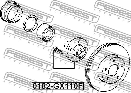 Febest 0182-GX110F - СТУПИЦА ПЕРЕДНЯЯ (TOYOTA MARK 2/CHASER/CRESTA GX100 1996-2001) FEBEST autosila-amz.com