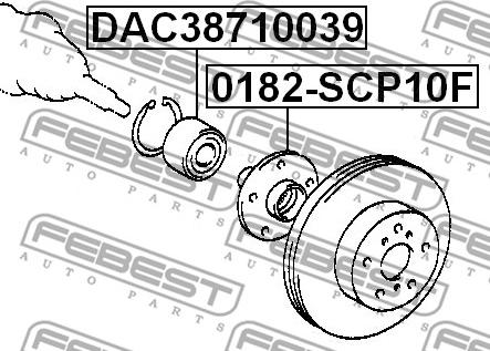 Febest 0182-SCP10F - Ступица колеса, поворотный кулак autosila-amz.com