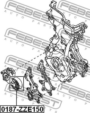 Febest 0187-ZZE150 - Ролик натяжной toyota rav4 aca3#/gsa3# 2005- autosila-amz.com