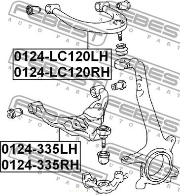 Febest 0124-LC120LH - Рычаг подвески колеса autosila-amz.com