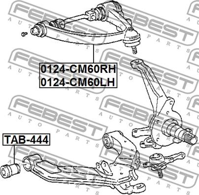 Febest 0124-CM60RH - Рычаг подвески колеса autosila-amz.com