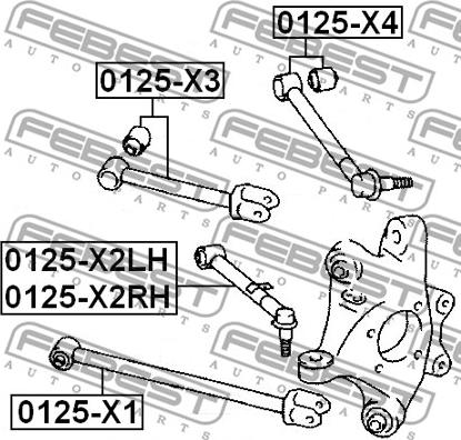 Febest 0125-X2LH - Рычаг подвески колеса autosila-amz.com