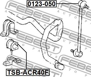 Febest 0123-050 - ТЯГА СТАБИЛИЗАТОРА ПЕРЕДНЯЯ (TOYOTA CAMRY ACV3#/MCV3# 2001-2006) FEBEST autosila-amz.com