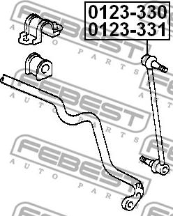 Febest 0123-331 - тяга стабилизатора переднего левая!\Toyota Camry 96> autosila-amz.com