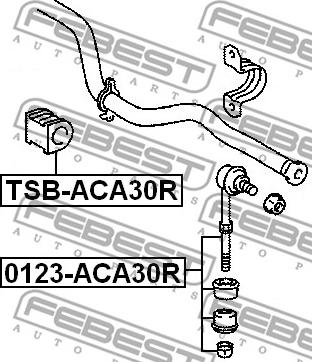 Febest 0123-ACA30R - тяга стабилизатора заднего!\ Toyota Rav4 05> autosila-amz.com