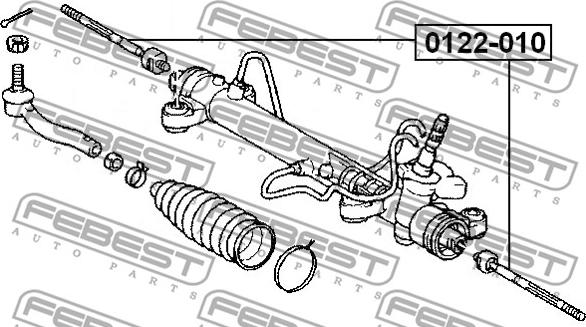 Febest 0122-010 - тяга рулевая!\ Toyota Avensis AZT250/Corolla Verso 03-09 autosila-amz.com