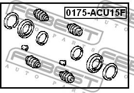Febest 0175-ACU15F - Ремкомплект, тормозной суппорт autosila-amz.com