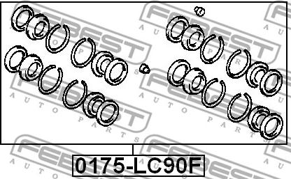 Febest 0175-LC90F - Ремкомплект, тормозной суппорт autosila-amz.com