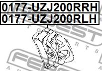 Febest 0177-UZJ200RRH - Тормозной суппорт autosila-amz.com