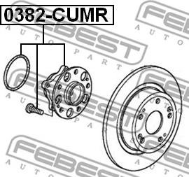 Febest 0382-CUMR - подшипник ступ. !зад.\ Honda Accord VII CL/CM 03-08 autosila-amz.com